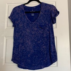 Relaxed T-shirt purple and pink acid wash style